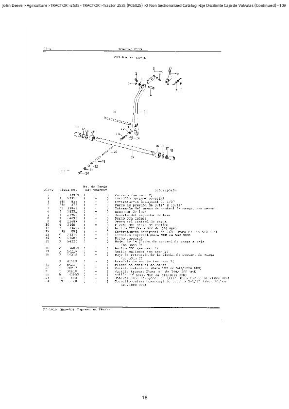 John Deere Tractors 2510, 2520, 2535 Parts Catalog Manuals Quality